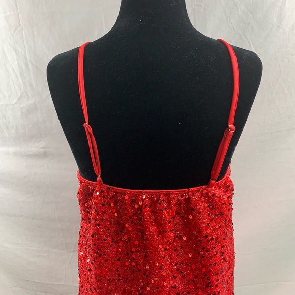 Red Sequin Cami Dress - Picture 10 of 10